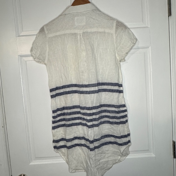 Rails White & Blue Striped Swim Cover Up - size S small - Picture 2 of 3